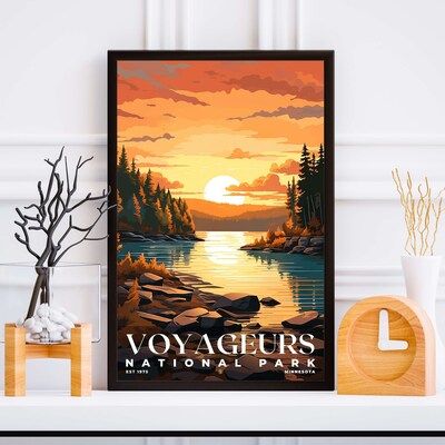 Voyageurs National Park Poster, Travel Art, Office Poster, Home Decor | S6 - image5